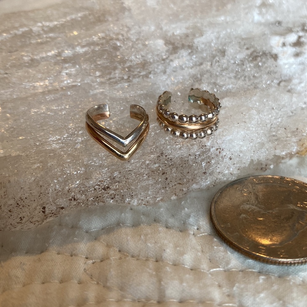 TWO silver and gold filled ear cuffs 🌟🌟 - Picture 3 of 8